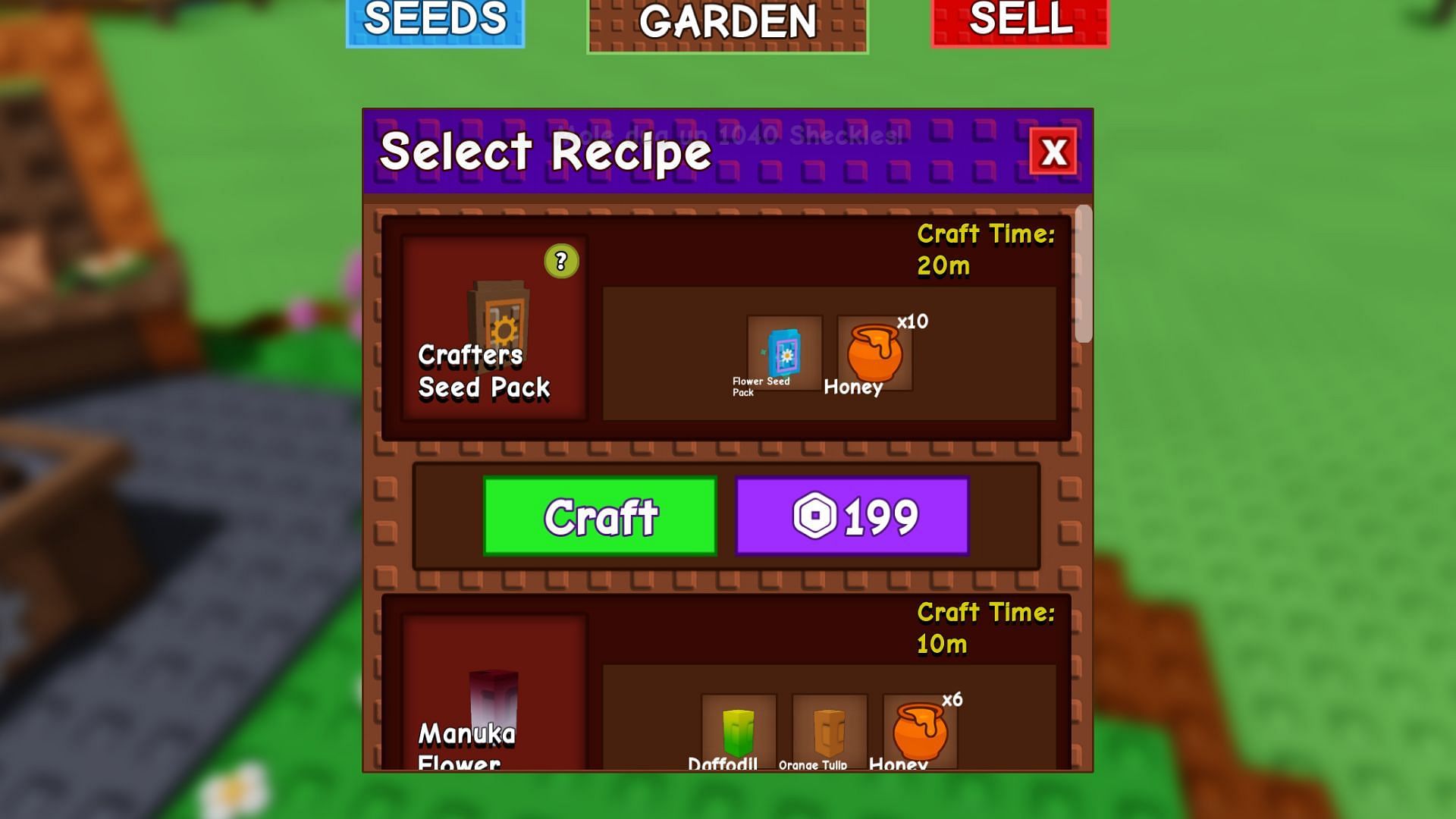 You can craft this item at Bizzy Bear's crafting station (Image via Roblox)